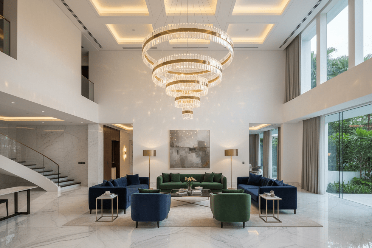 How to Install Double Volume Chandeliers in Singapore Luxury Homes 2026