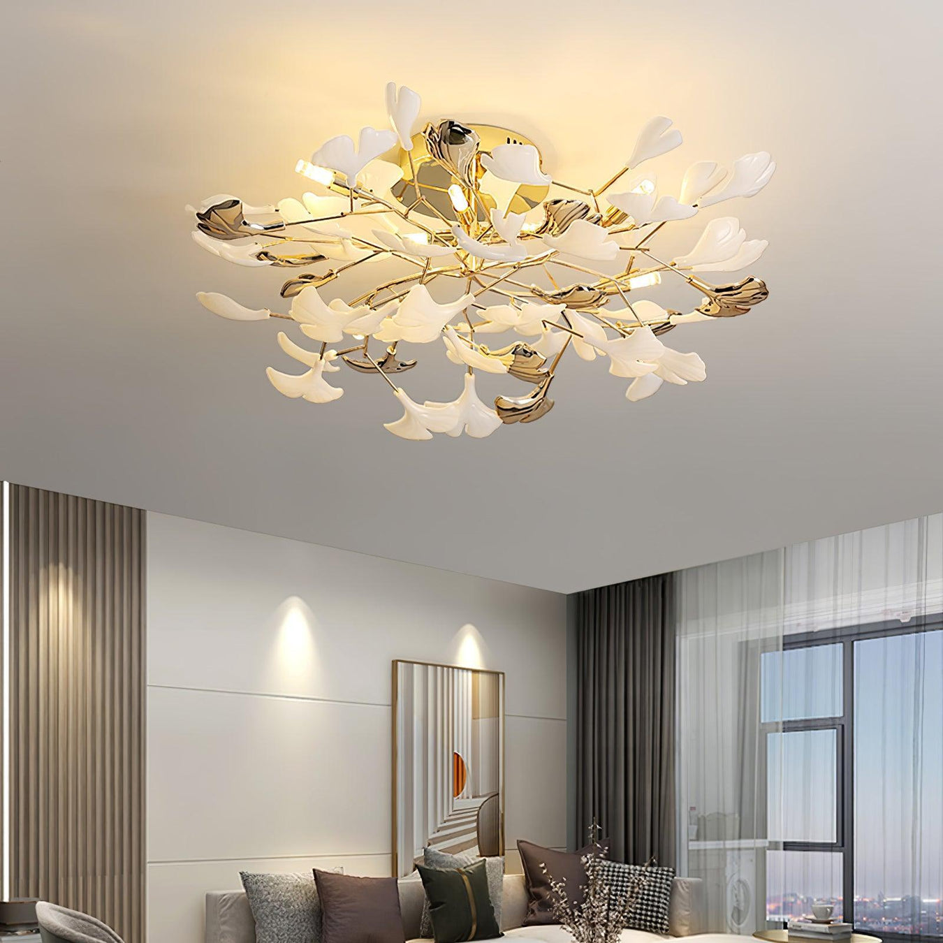 Ginkgo Leaf Lamp Collection: Modern Chandeliers for Elegant Spaces