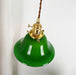 Vintage Style Green Glass Pendant Light.