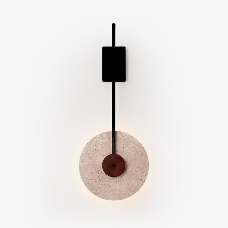 Disc Travertine Wall Lamp-DWHOME