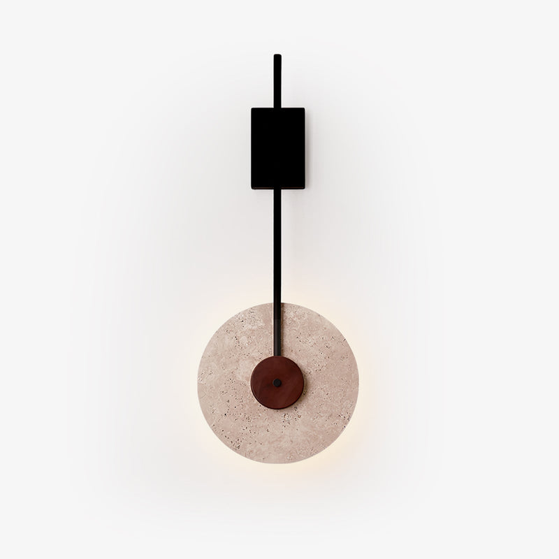 Disc Travertine Wall Lamp-DWHOME