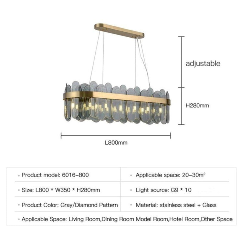 Modern Style Oval Shards Chandelier-DWHOME