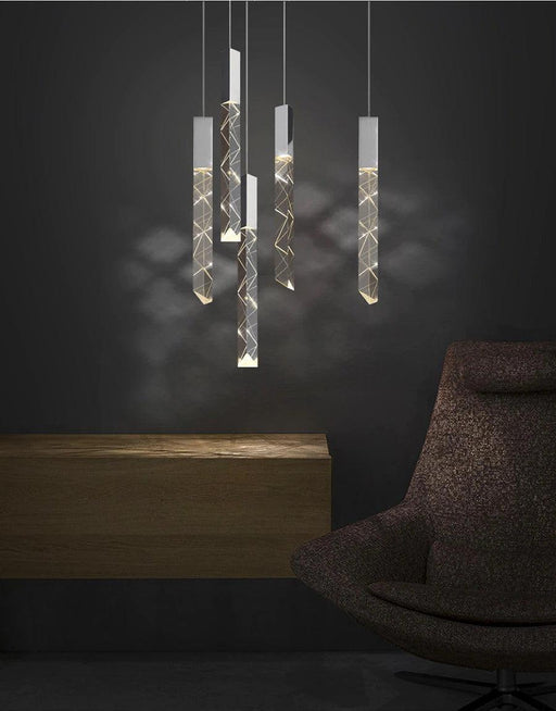 Modern Style Crystal Bars Chandelier.