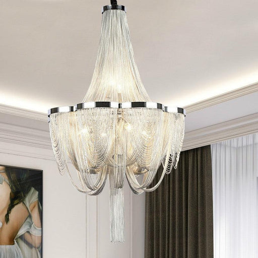 Modern Style Luxury Golden Fringe Chandelier.