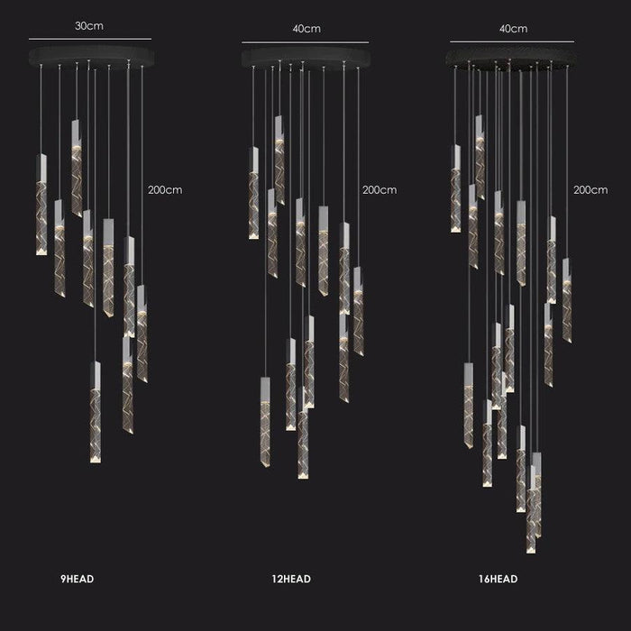 Modern Style Crystal Bars Chandelier.