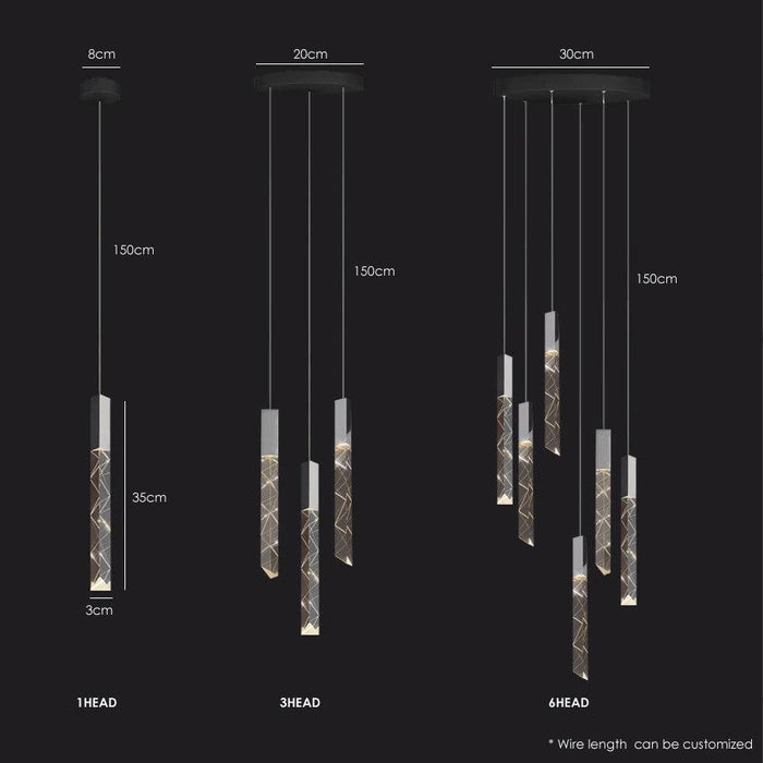 Modern Style Crystal Bars Chandelier.