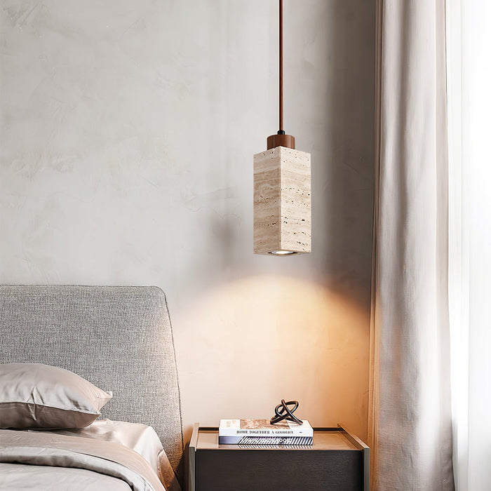 Solvara Travertine Pendant Lamp-DWHOME