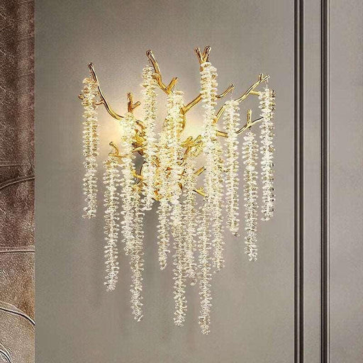 Albero Crystal Tassel Sconce-DWHOME