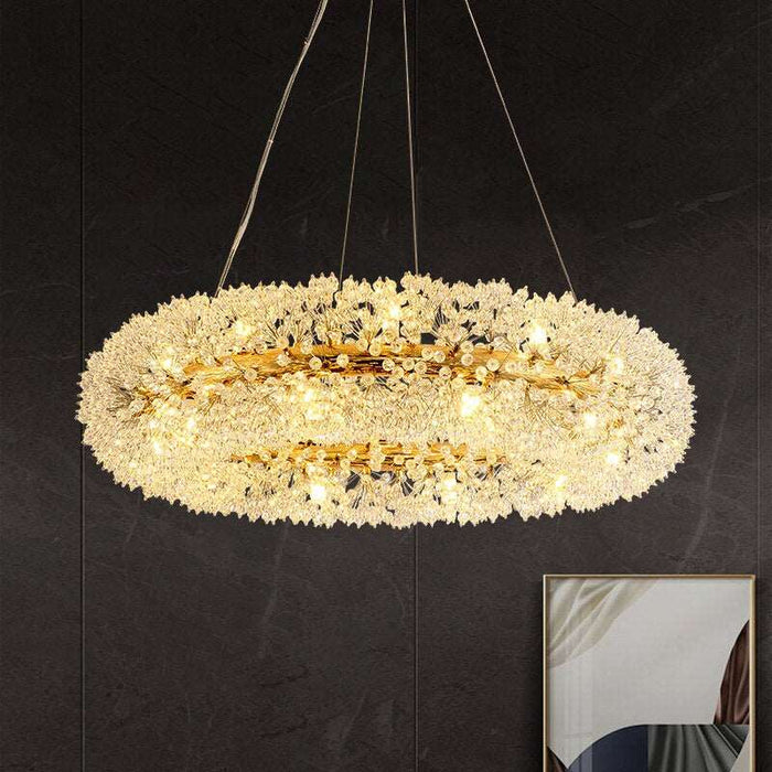 Di Leone Crystal Ring Chandelier.