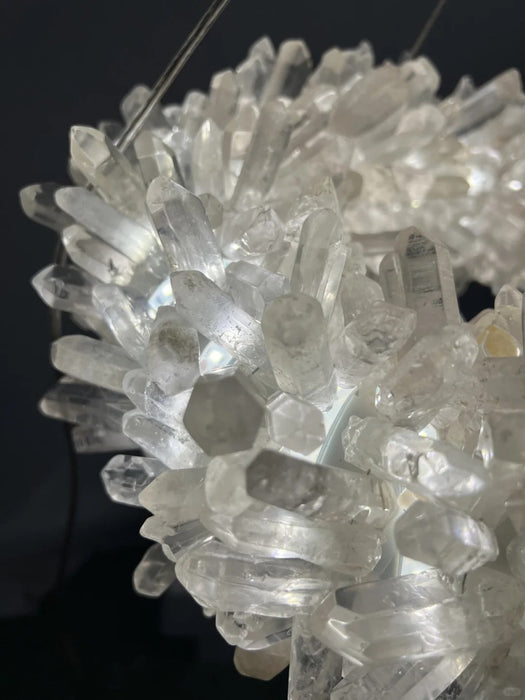 Modern Linear Geode Quartz Crystal Pendant Light-DWHOME