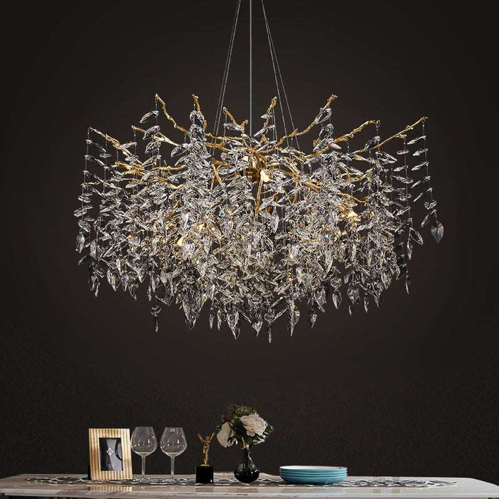 Albero Collection Crystal Ceiling Light Fixture.