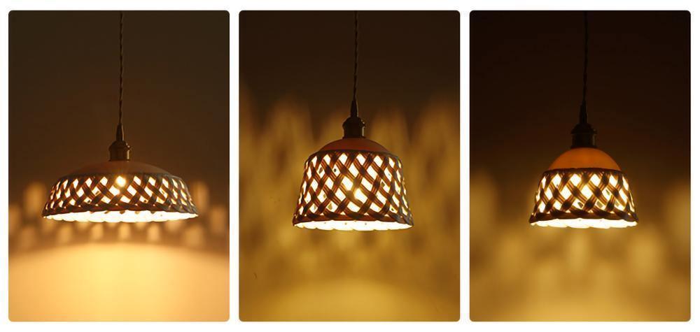 Openwork Ceramic Pendant Lamp - DWHOME