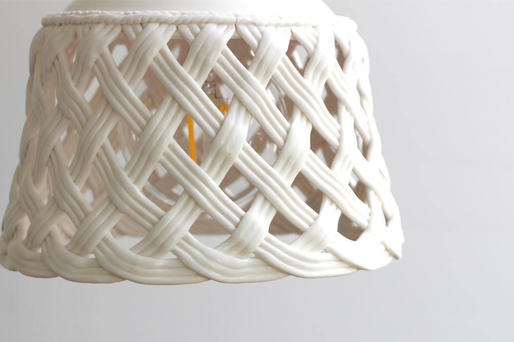 Openwork Ceramic Pendant Lamp.