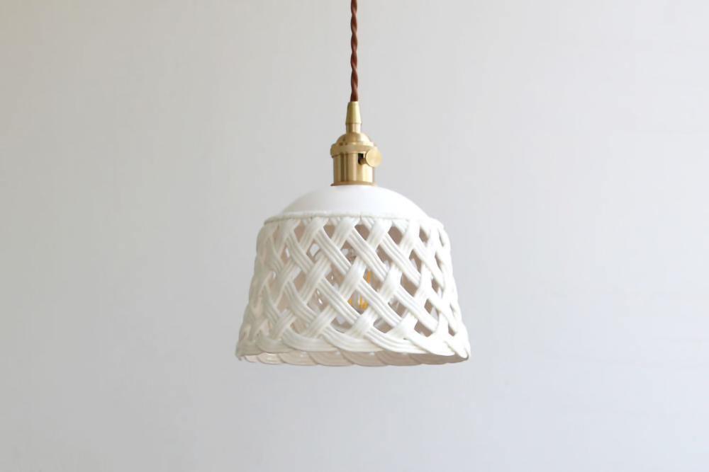 Openwork Ceramic Pendant Lamp.