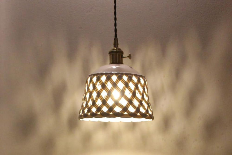 Openwork Ceramic Pendant Lamp-DWHOME
