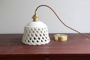 Openwork Ceramic Pendant Lamp-DWHOME