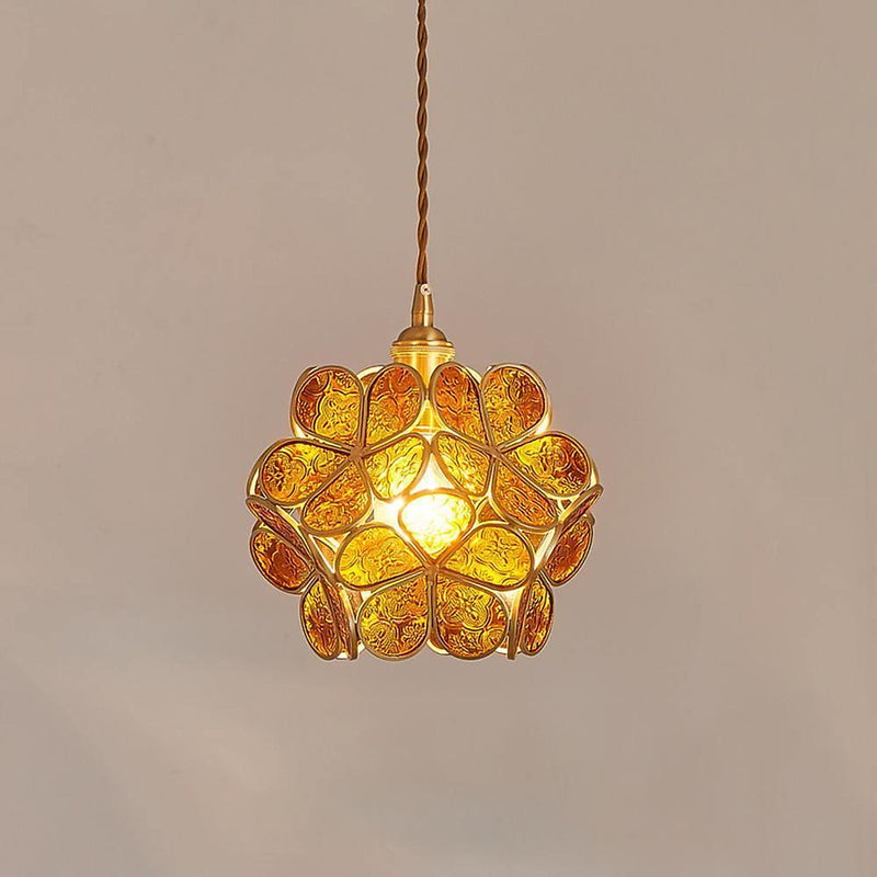 Glass Petal Pendant Light-DWHOME