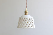 Openwork Ceramic Pendant Swag Light-DWHOME
