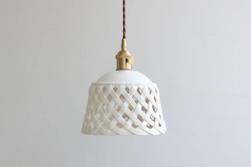 Openwork Ceramic Pendant Lamp.