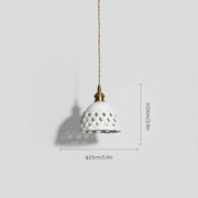 Openwork Ceramic Pendant Swag Light-DWHOME