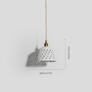 Openwork Ceramic Pendant Swag Light-DWHOME