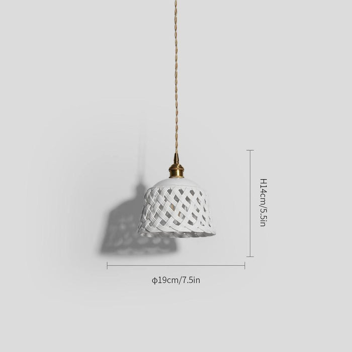 Openwork Ceramic Pendant Lamp - DWHOME