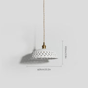 Openwork Ceramic Pendant Swag Light-DWHOME