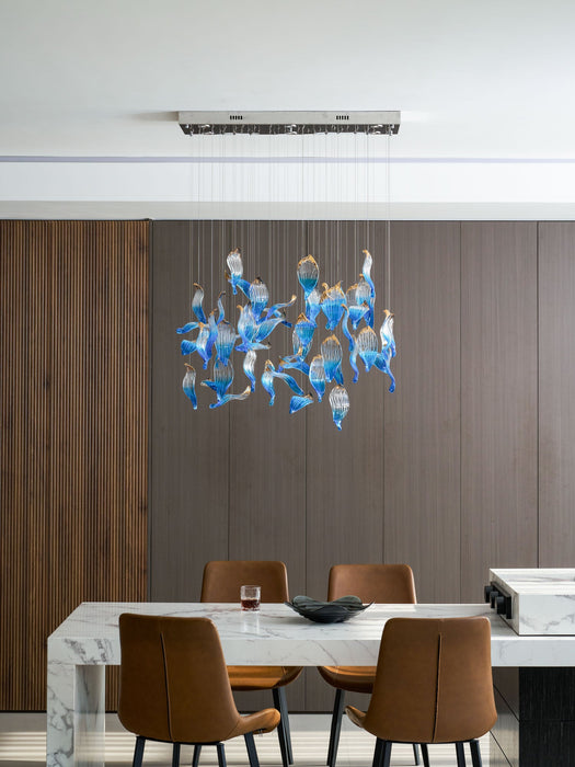 Ocean Drift Blown Glass Customize Chandelier - Vakkerlight