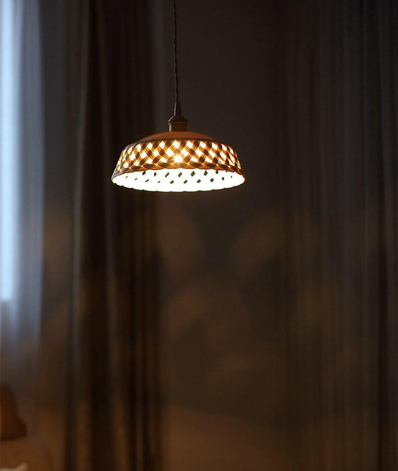 Openwork Ceramic Pendant Lamp-DWHOME