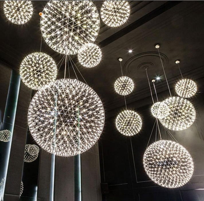 Gold Spark Ball Pendant Light-DWHOME