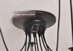 10 head Edison Bare Bulb Pendant Light in Black.