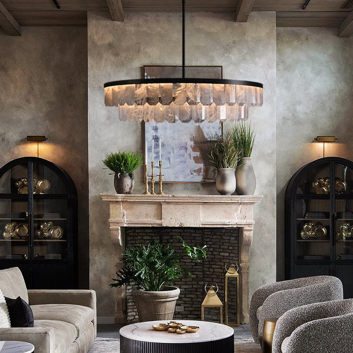 Rolantis Double Rock Crystal Chandelier-DWHOME