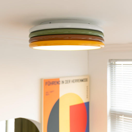 Yupizza Modern Colourful Ring Stacks Ceiling Lamp.