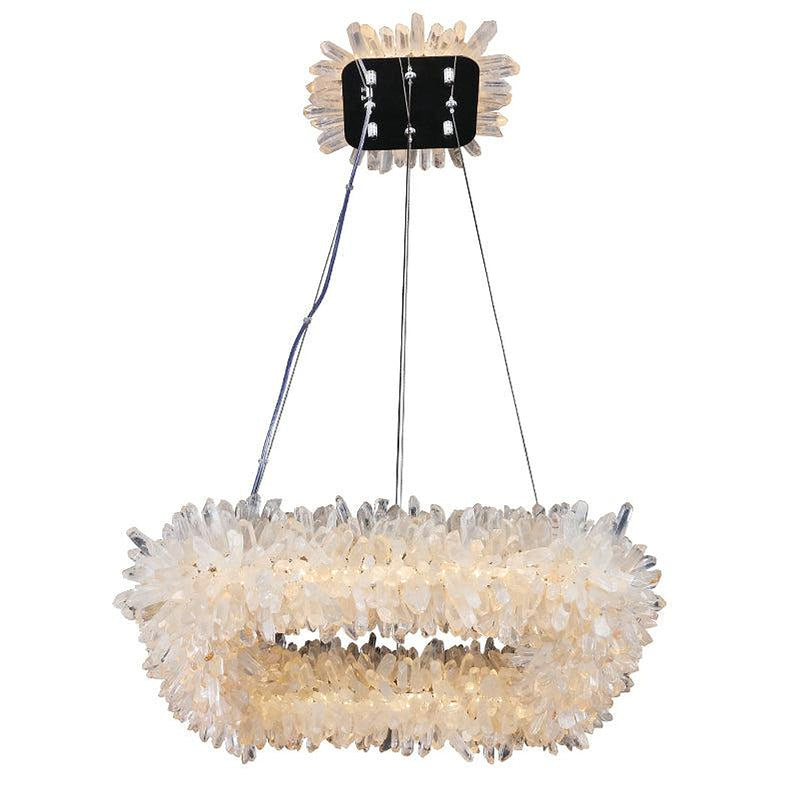 24'' Square Modern Geode Quartz Crystal Chandelier-DWHOME