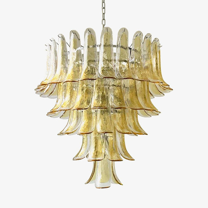 Amber Murano Glass Petals Chandelier-DWHOME