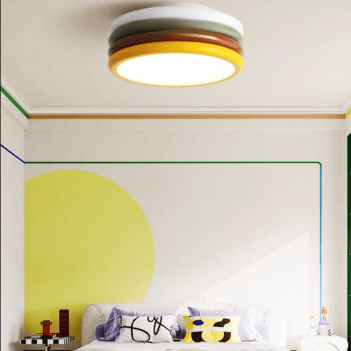 Yupizza Modern Colourful Ring Stacks Ceiling Lamp.