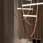 Unipenhas Designer Lampe suspendue à sangle en cuir U-Loops - DWHOME