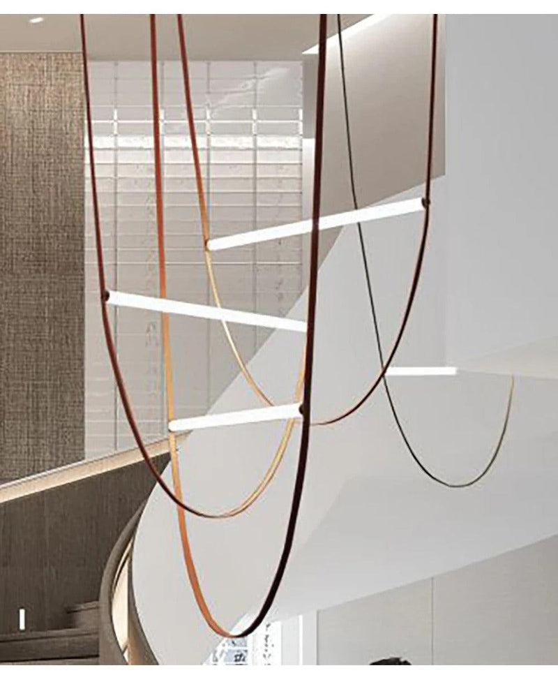 Unipenhas Designer U-Loops Lampe suspendue à sangle en cuir - DWHOME