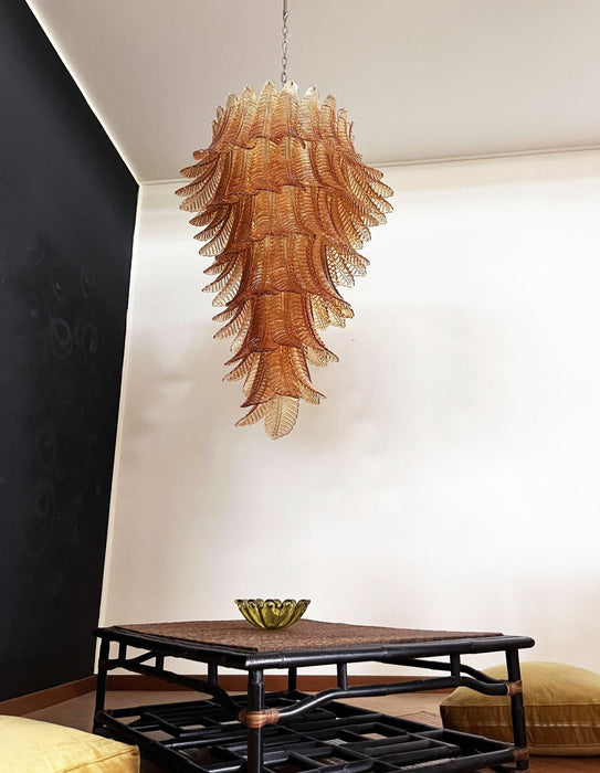 Rosalind Murano Amber Chandelier-DWHOME
