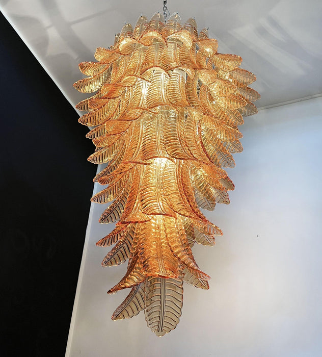 Rosalind Murano Amber Chandelier-DWHOME