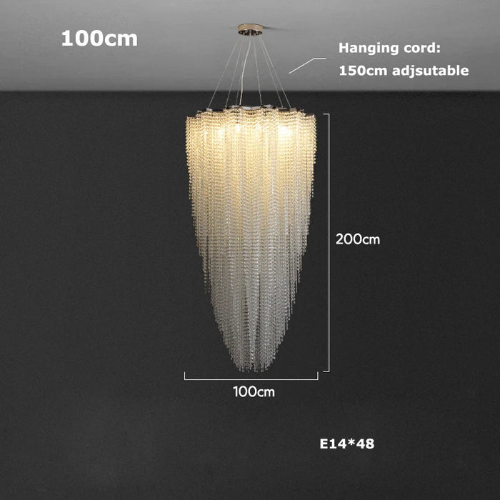Alleri Crystal Foyer Chandelier-DWHOME