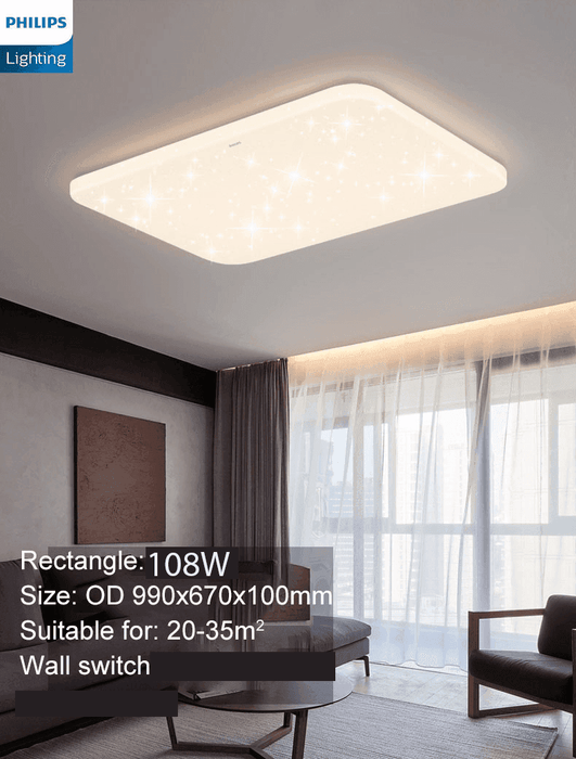 Philips LED CL830 Ceiling Light Round Rectangle Tunable Light With Simple Nordic Design Modern Atmosphere.