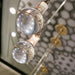 Opal round glass sphere midcentury pendant Light.