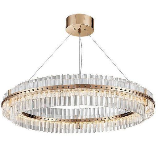 Gold Plated LED Wheel Crystal Chandelier By Morsale.