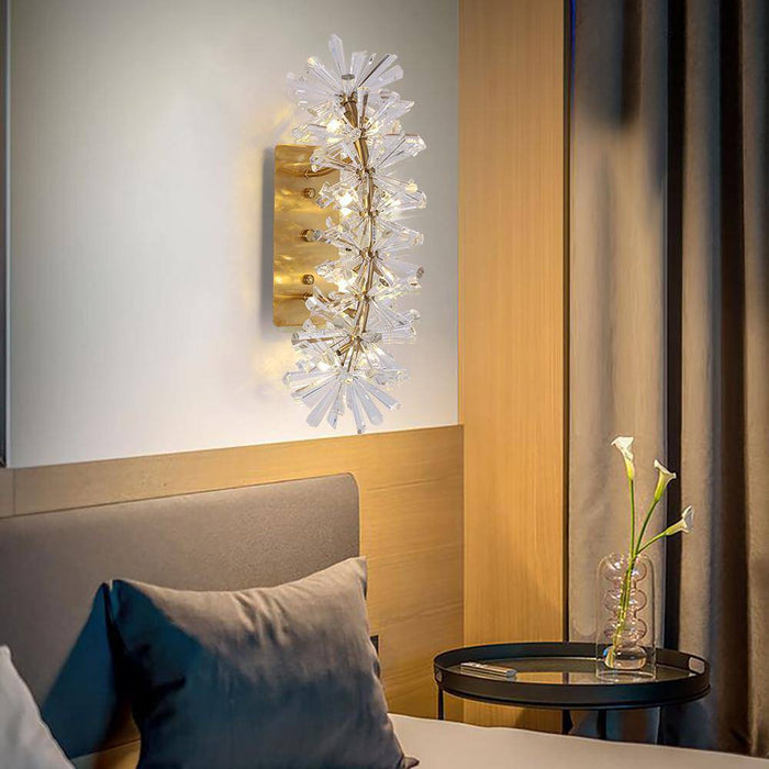 Mira Clear Crystal Wall Sconce.