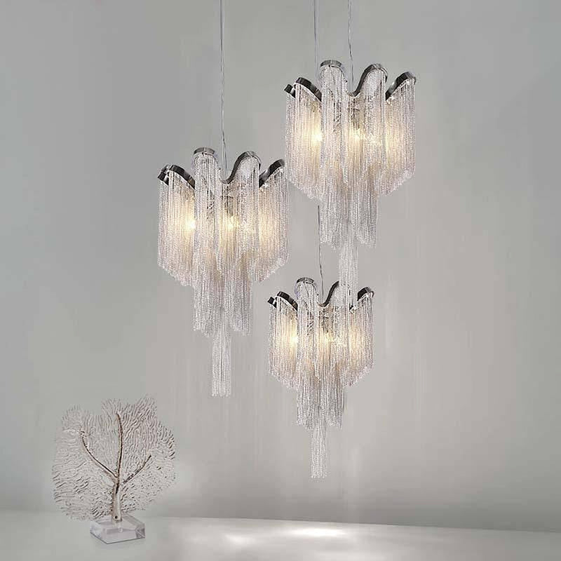 Cadena Chain Tassel Ceiling Light Fixture-DWHOME