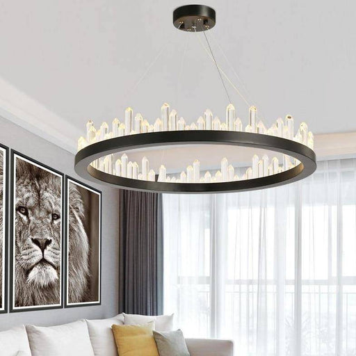 Villa Crystal Wheel Chandelier.