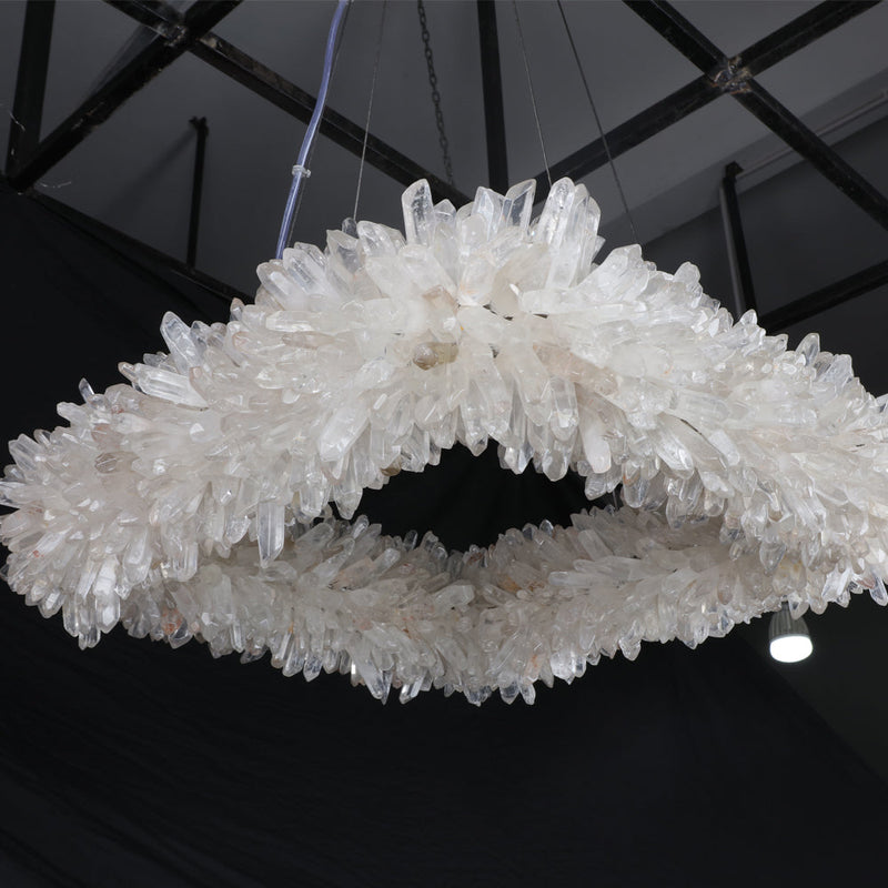 24'' Square Modern Geode Quartz Crystal Chandelier-DWHOME