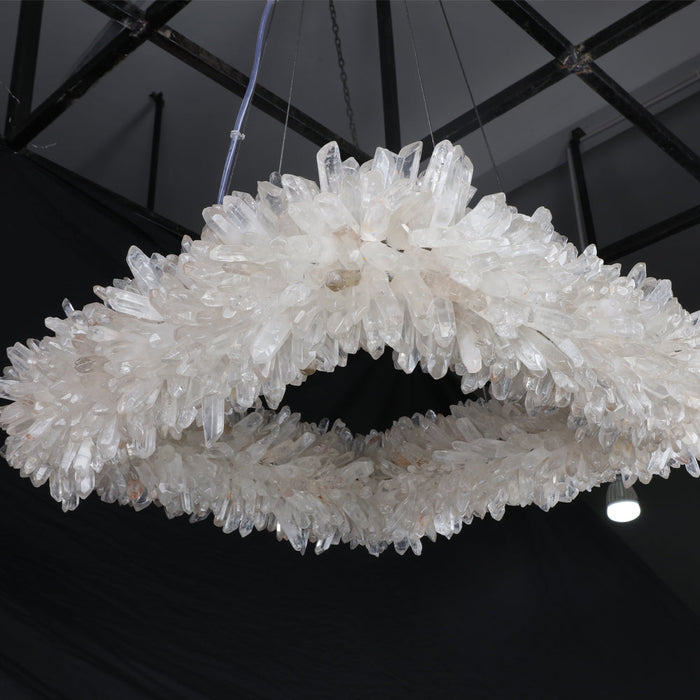 24'' Square Modern Geode Quartz Crystal Chandelier-DWHOME