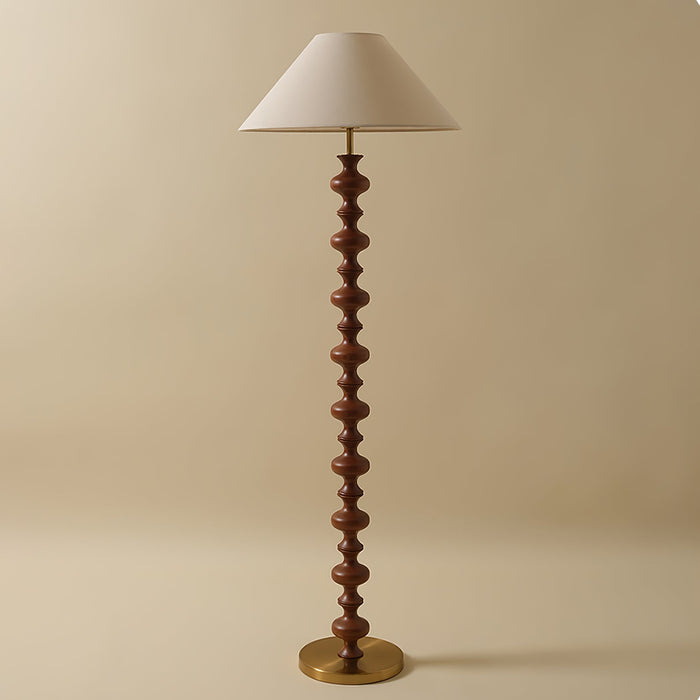 Sculpted Rhythm Wood Floor Lamp-DWHOME